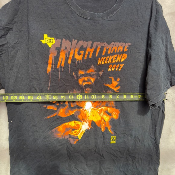 Texas Nightmare Weekend 2017 Graphic T-Shirt Horror Vampire Werewolf XL Black - Picture 4 of 5